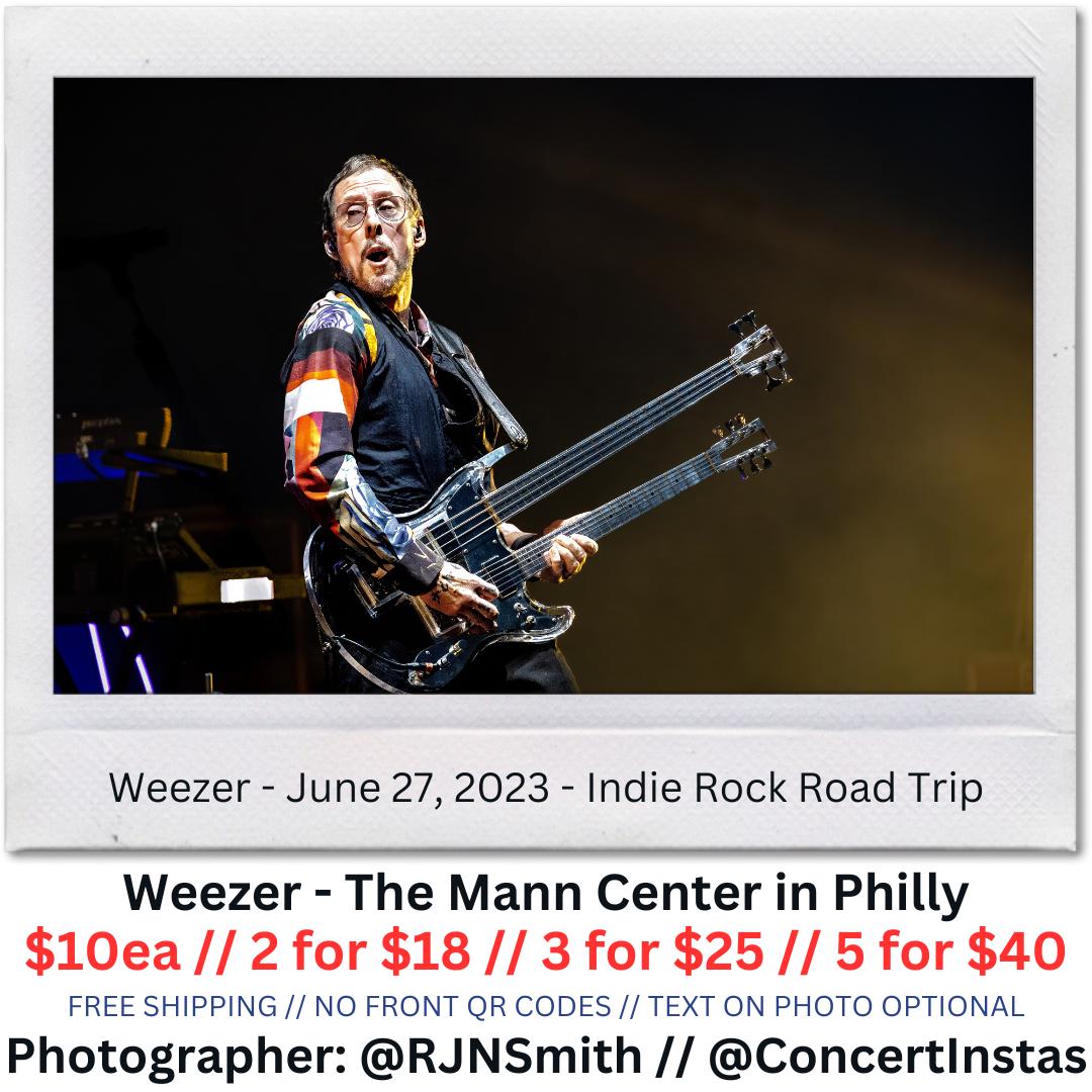 Weezer - Indie Rock Road Trip - Philly 6/27/23 - Instax Concert Print / polaroid - 006