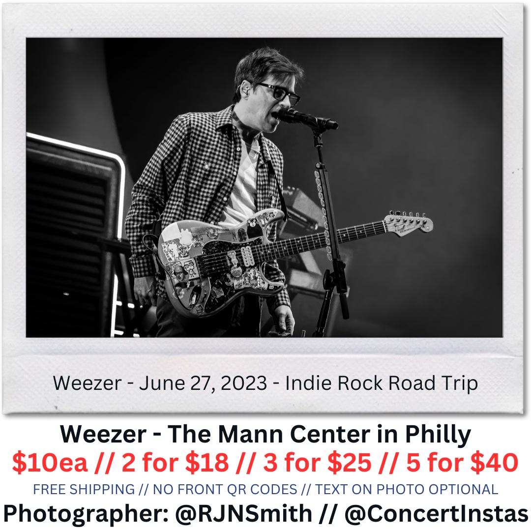 Weezer - Indie Rock Road Trip - Philly 6/27/23 - Instax Concert Print / polaroid - 005