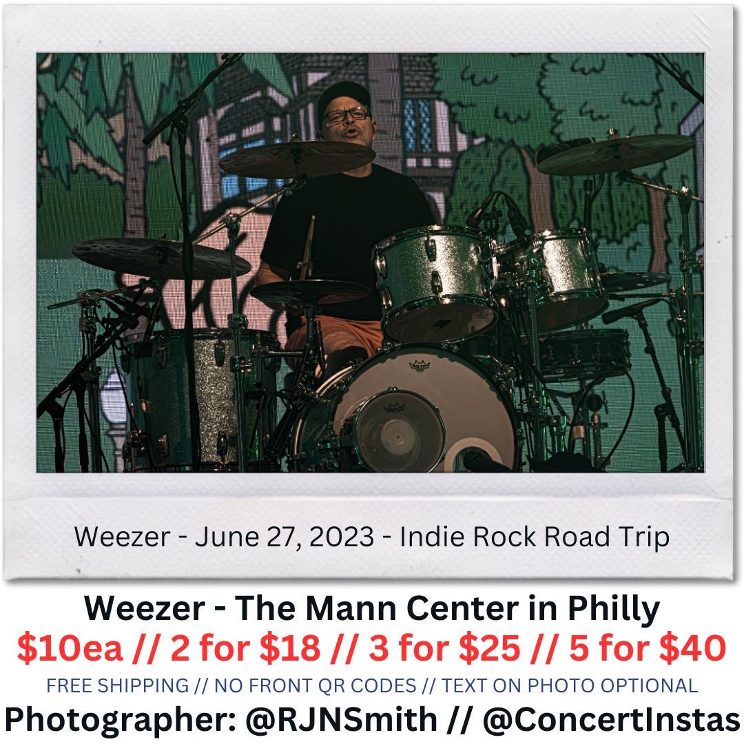 Weezer - Indie Rock Road Trip - Philly 6/27/23 - Instax Concert Print / polaroid - 007